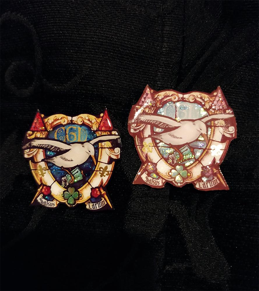Salty Seagull /cgl/ Brooch Pins
