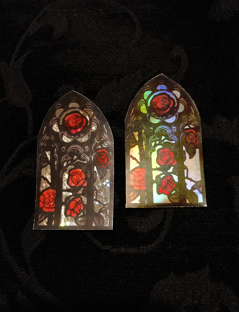 Holographic Window to the Rose Garden Stickers